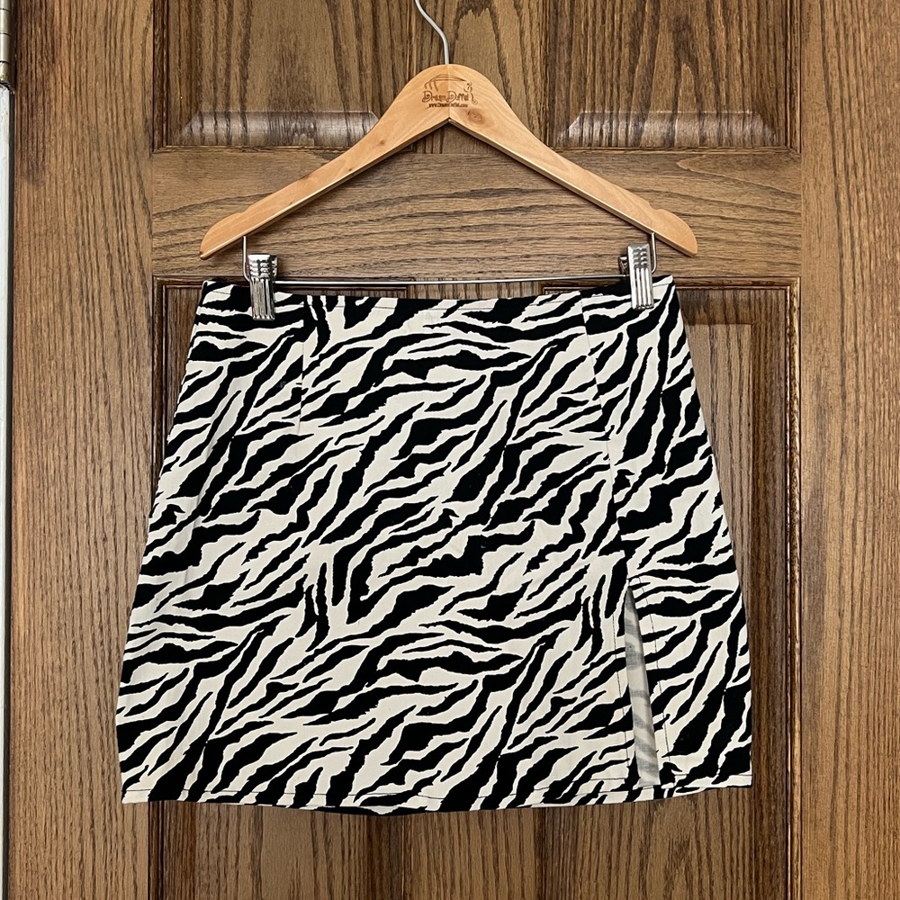 Motel Rocks zebra mini skirt
